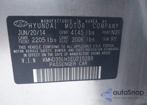 2014 Hyundai Elantra Gt из США, поврежденный, VIN KMHD35LH1EU215289